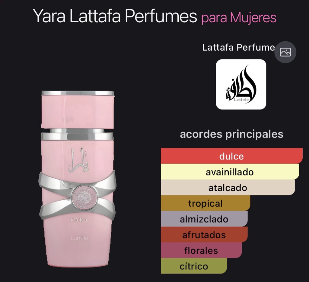 Yara Lattafa Perfumes para Mujeres