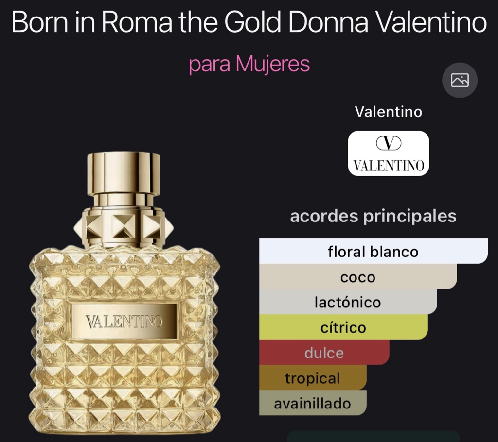 Born in Roma the Gold Donna Valentino para Mujeres