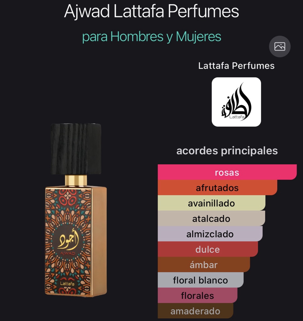 Ajwad Lattafa Perfumes para Hombres y Mujeres