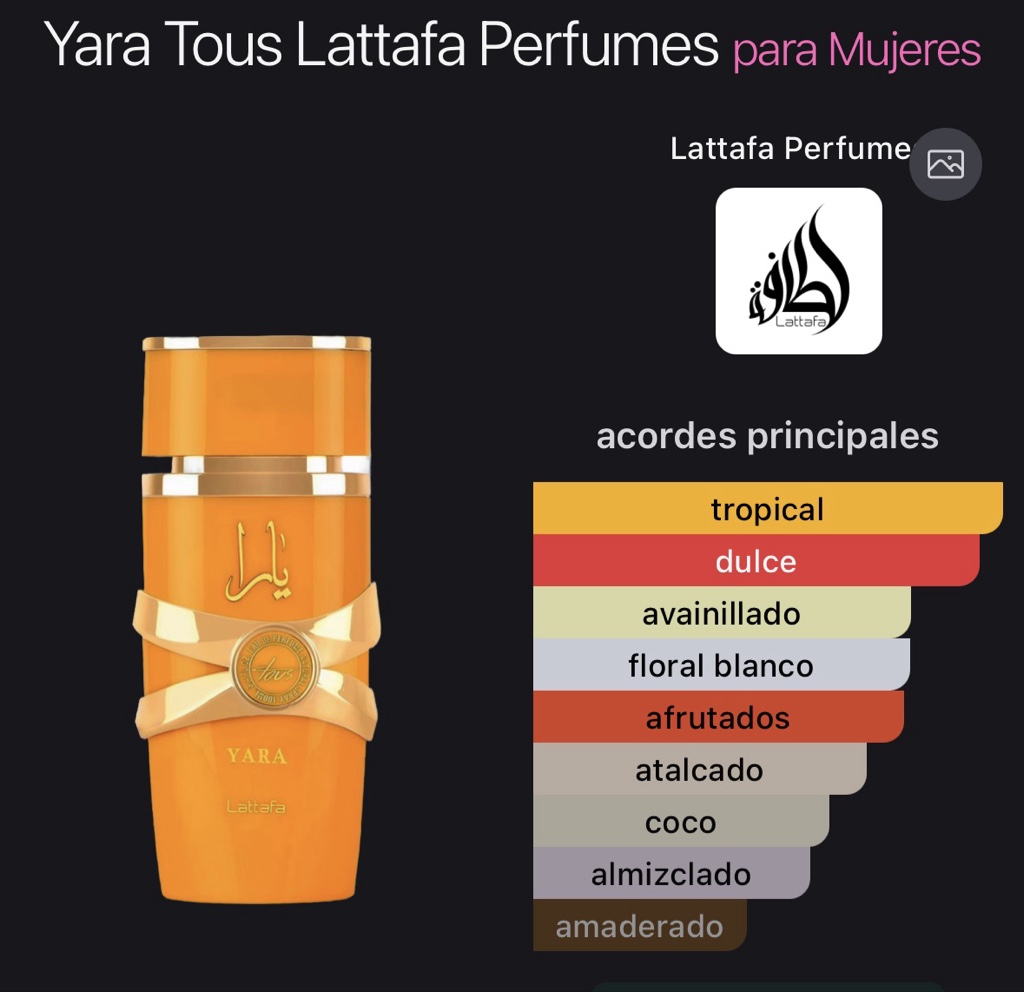 Yara Tous Lattafa Perfumes para Mujeres