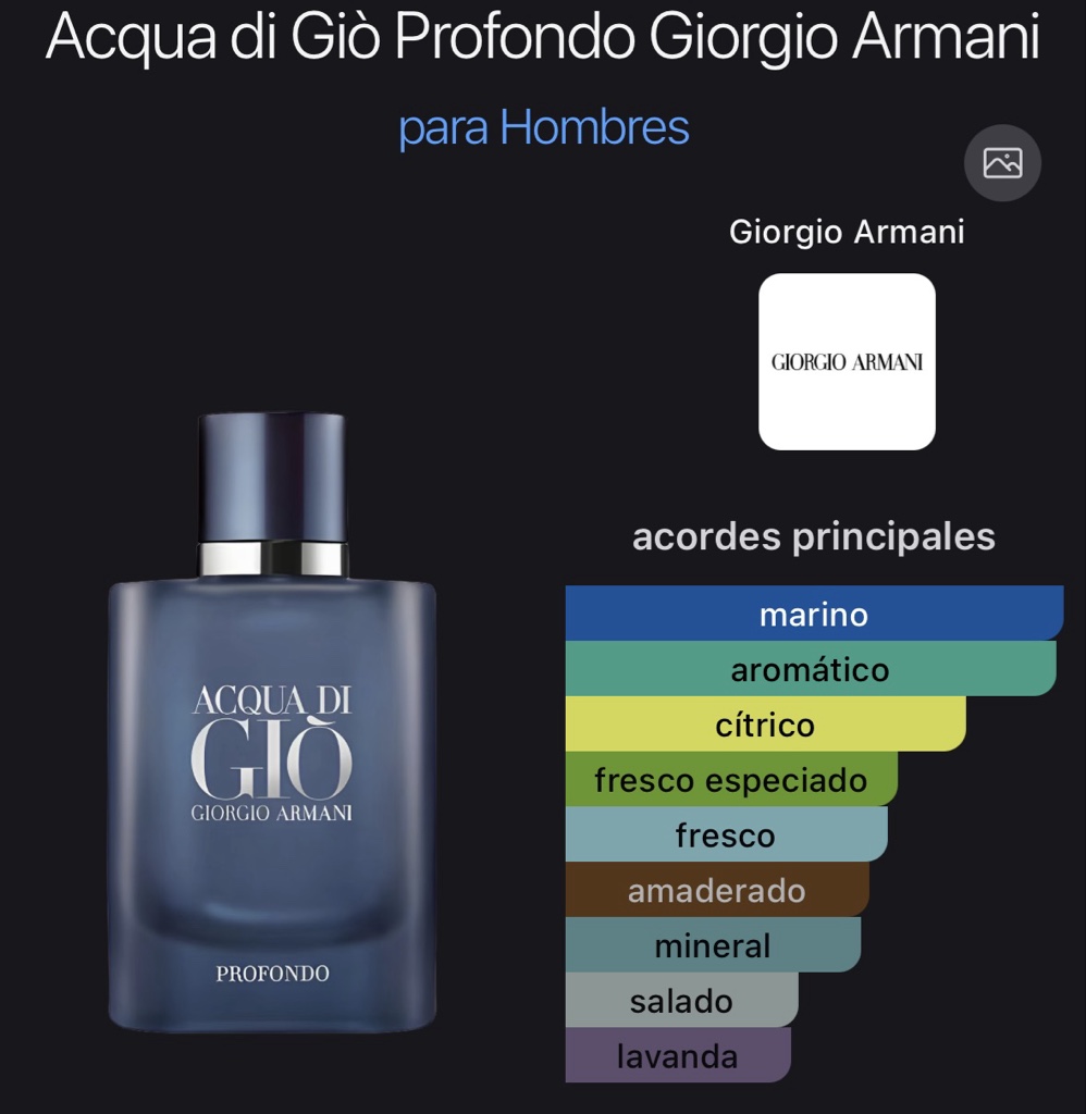 Acqua di Giò Profondo Giorgio Armani para Hombres