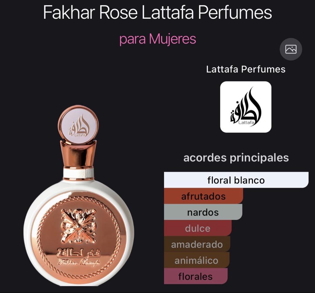 Fakhar Rose Lattafa Perfumes para Mujeres
