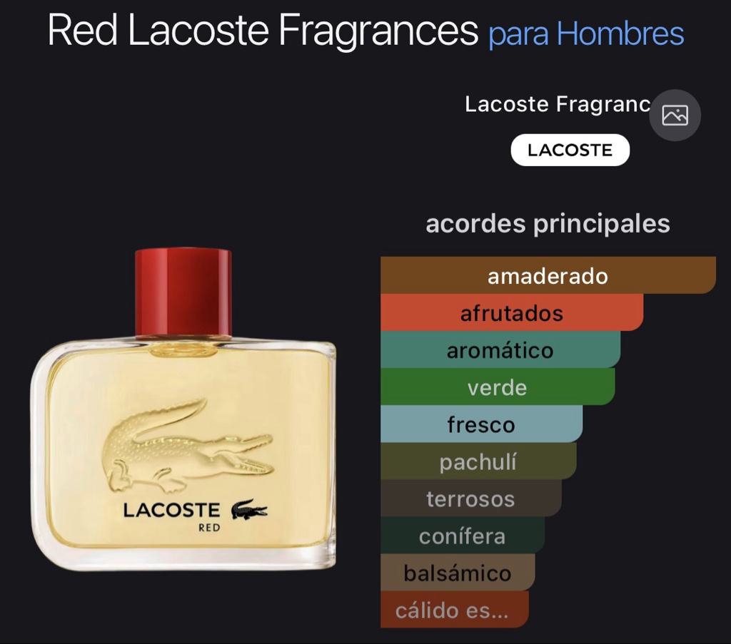 Red Lacoste Fragrances para Hombres