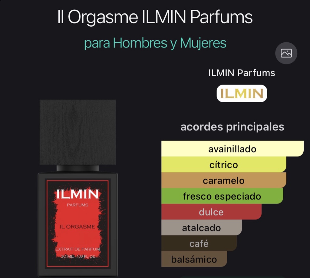 Il Orgasme ILMIN Parfums para Hombres y Mujeres