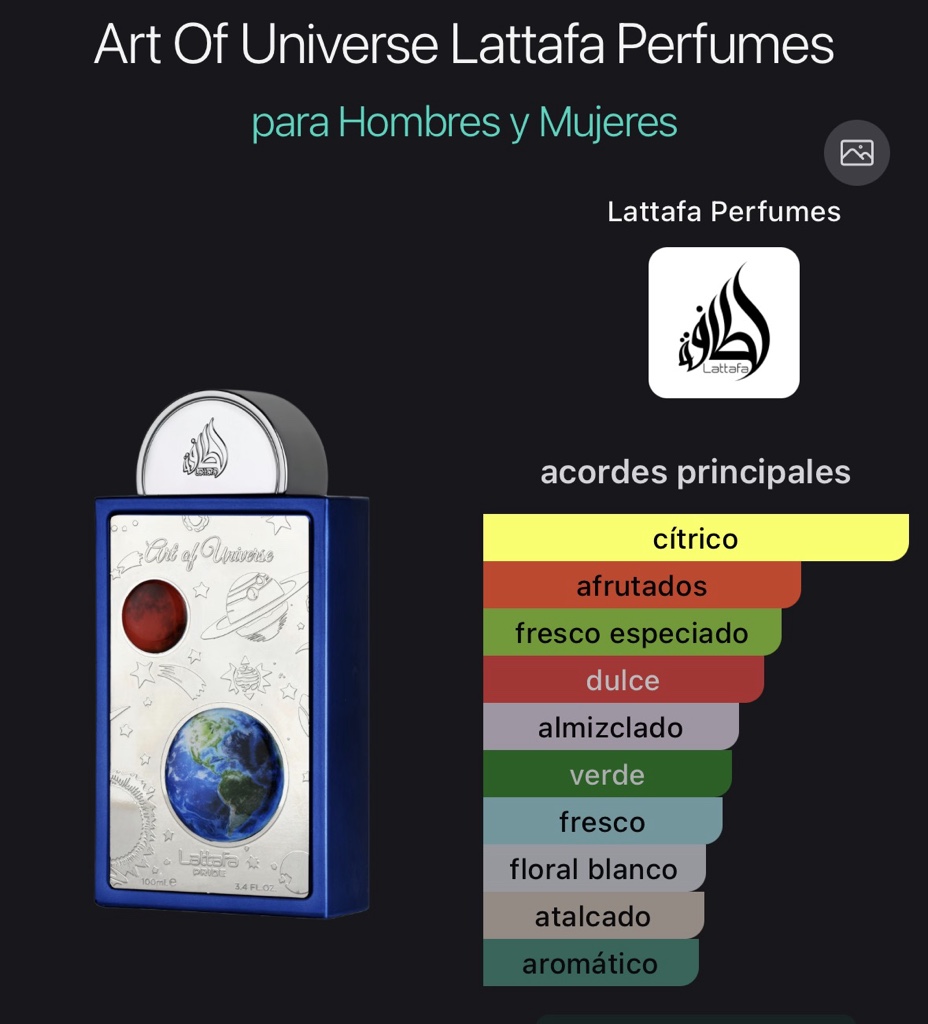 Art Of Universe Lattafa Perfumes para Hombres y Mujeres