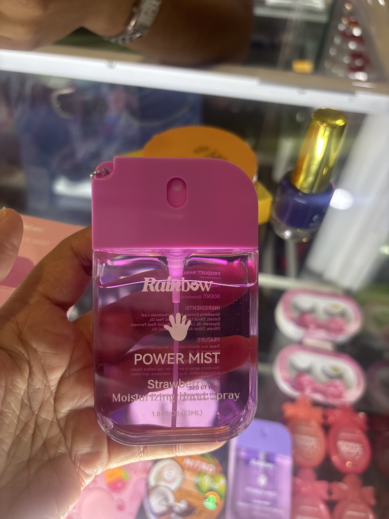 Rainbow Power Mist rosa alcohol de mano