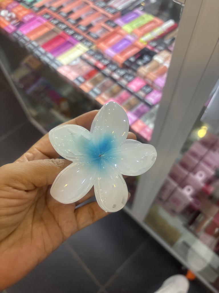 Lip glos flor azul prensador