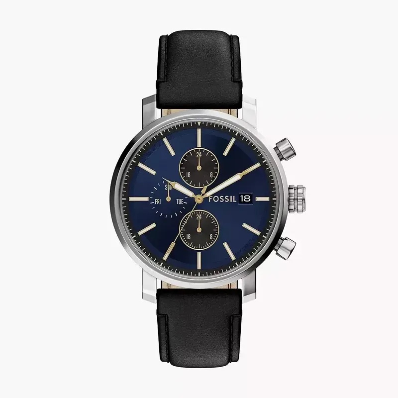 Correa negra con luna azul