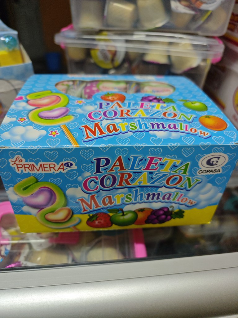 Paleta corazón marshmallow