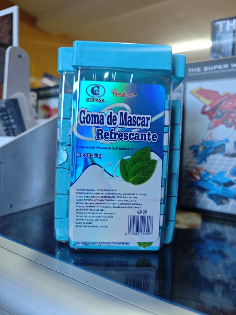 Goma de mascar refrescante