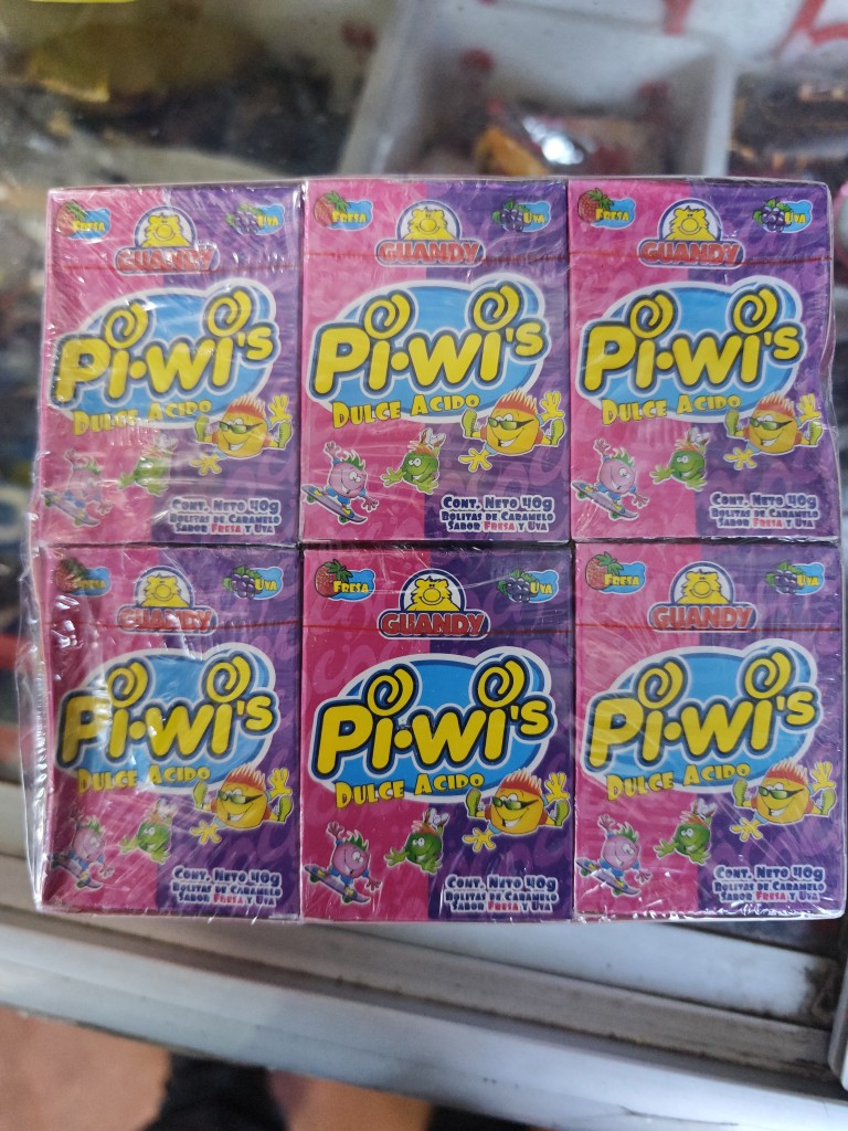 Pi-wi's dulce ácido fresa uva 24 unidades