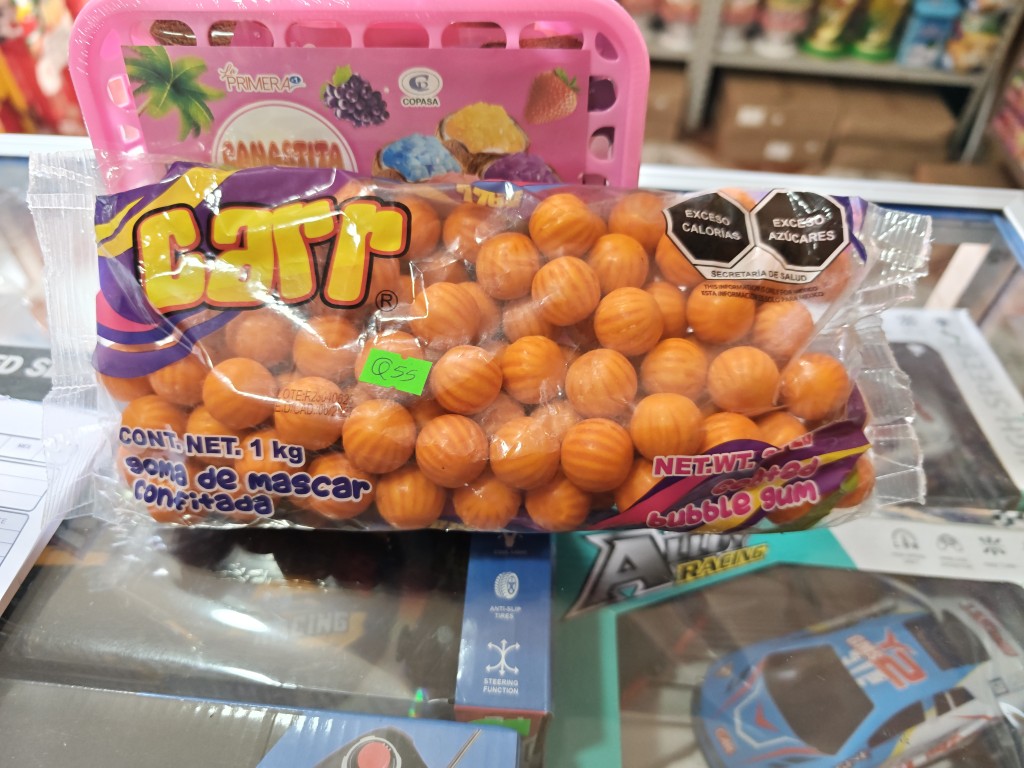 Chicle naranja para máquina chiclera 1 kilo