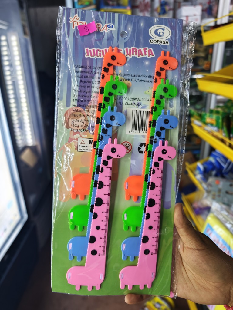 Regla jirafa multicor 8 unidades