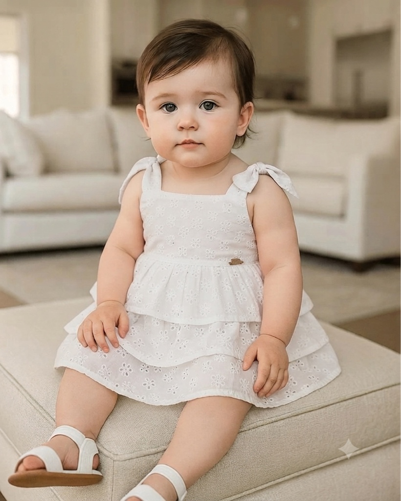 Vestido ojalillo blanco