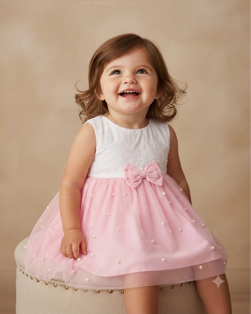 vestido con perlas