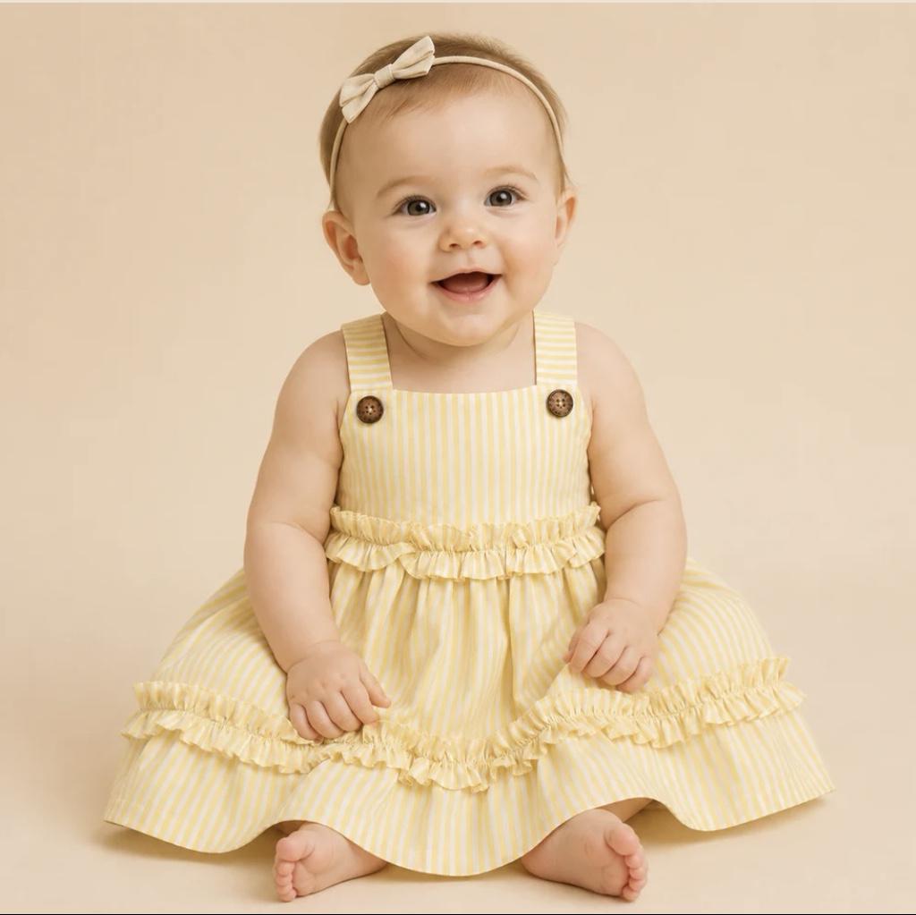Vestido rayas amarillo, MS