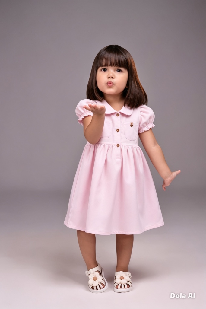 Vestido pastel rosado 36M