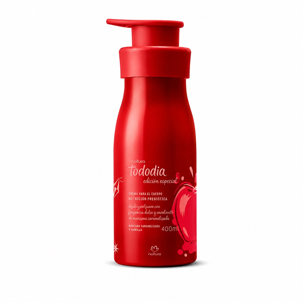Crema Nutritiva para el Cuerpo Natura Tododia Manzana Caramelizada y Vainilla 400 ml