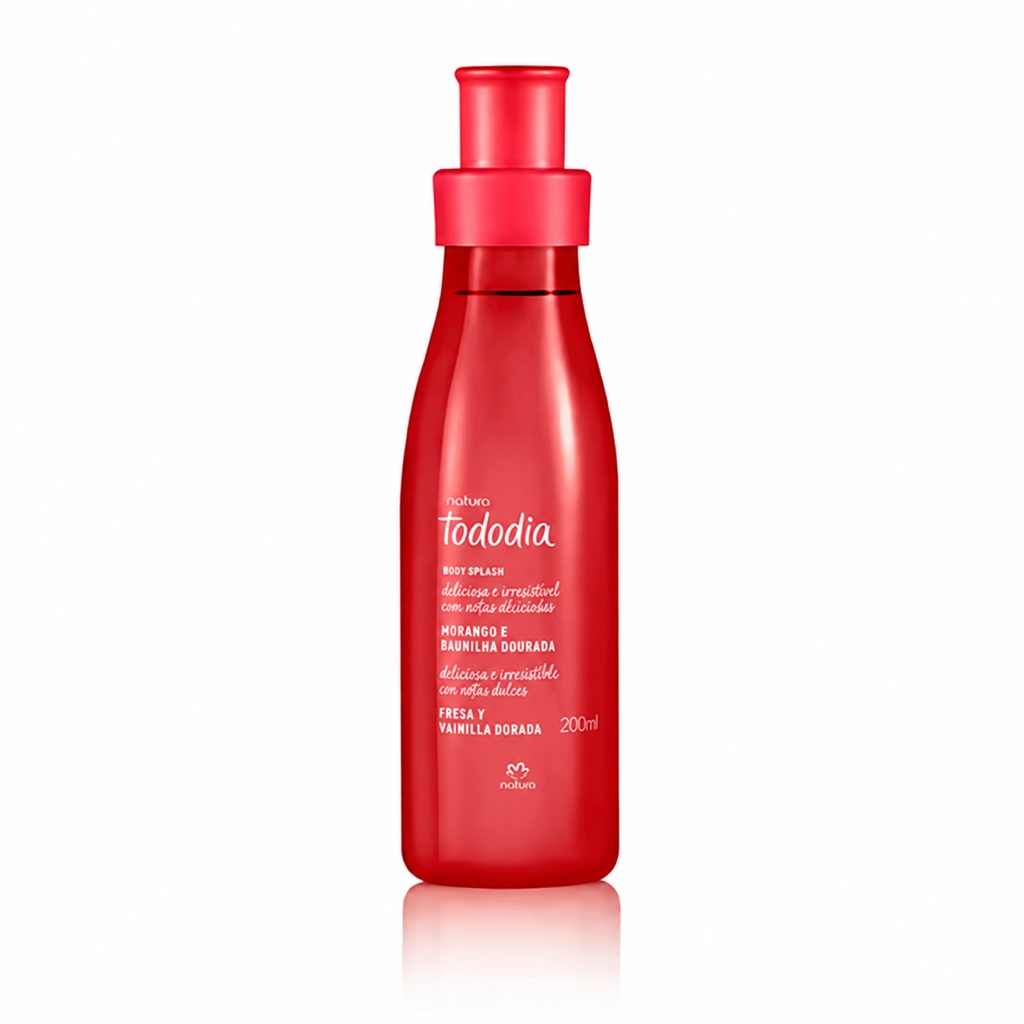 Body Splash Tododia Fresa y Vainilla Dorada 200 ml
