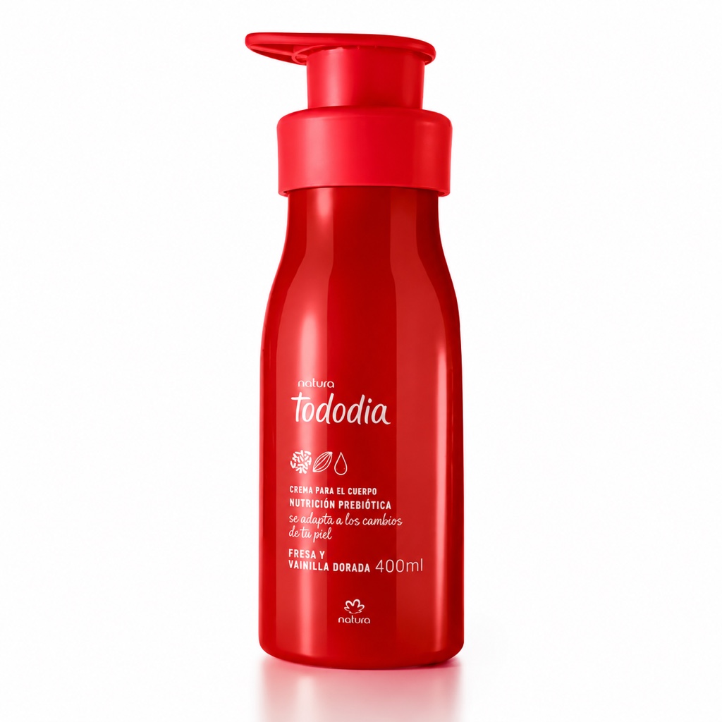 Crema Nutritiva para el Cuerpo Natura Tododia Fresa y Vainilla Dorada 400 ml