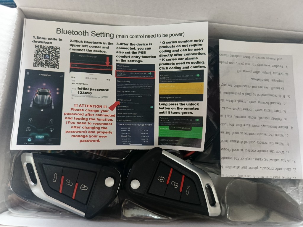 Alarma Bluetooth+espadin