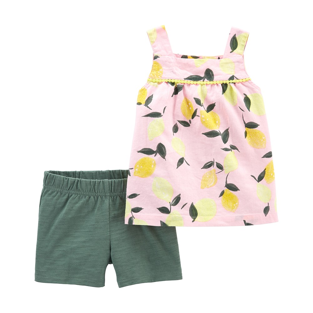 Conjunto Carter's rosa limon