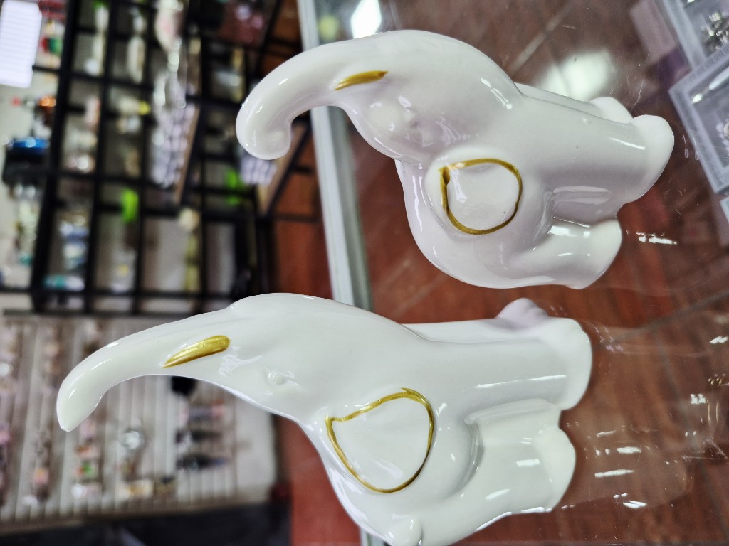 Figura Decorativa Pareja De Elefantes