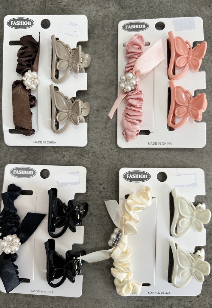 Set prensas mariposa y scrunchie