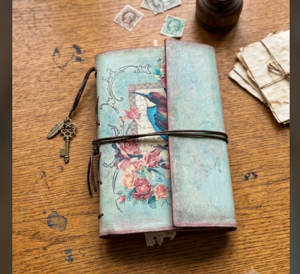 Diario vintage diseño pajaro