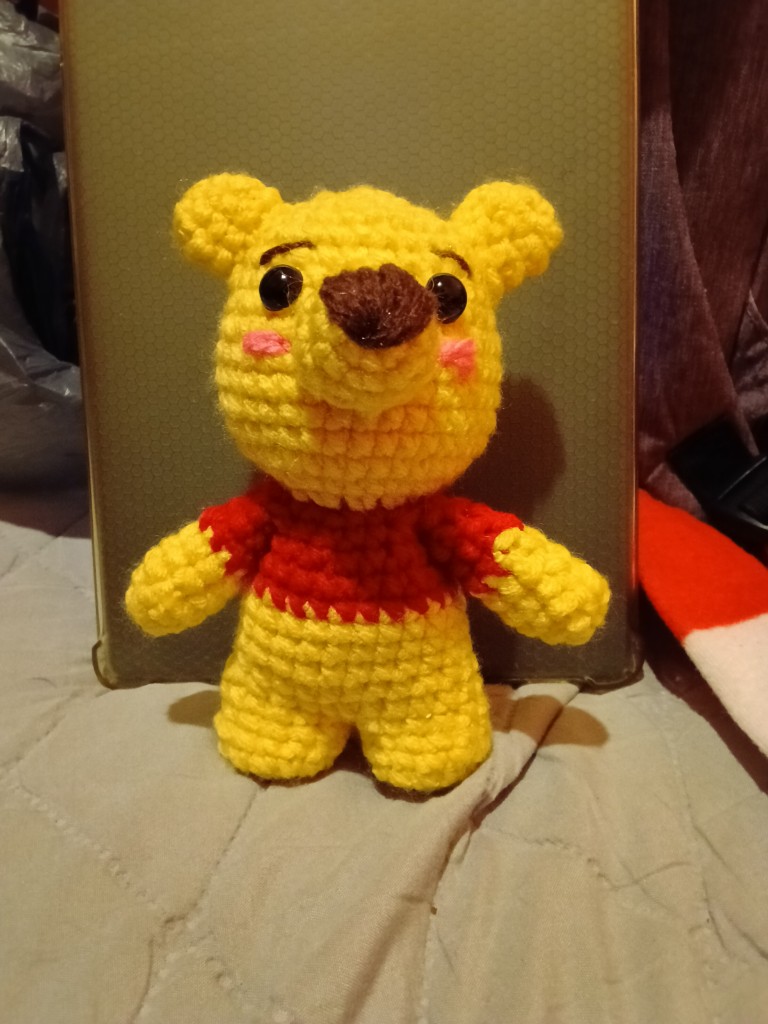 Winnie the Pooh yellow crochet plush