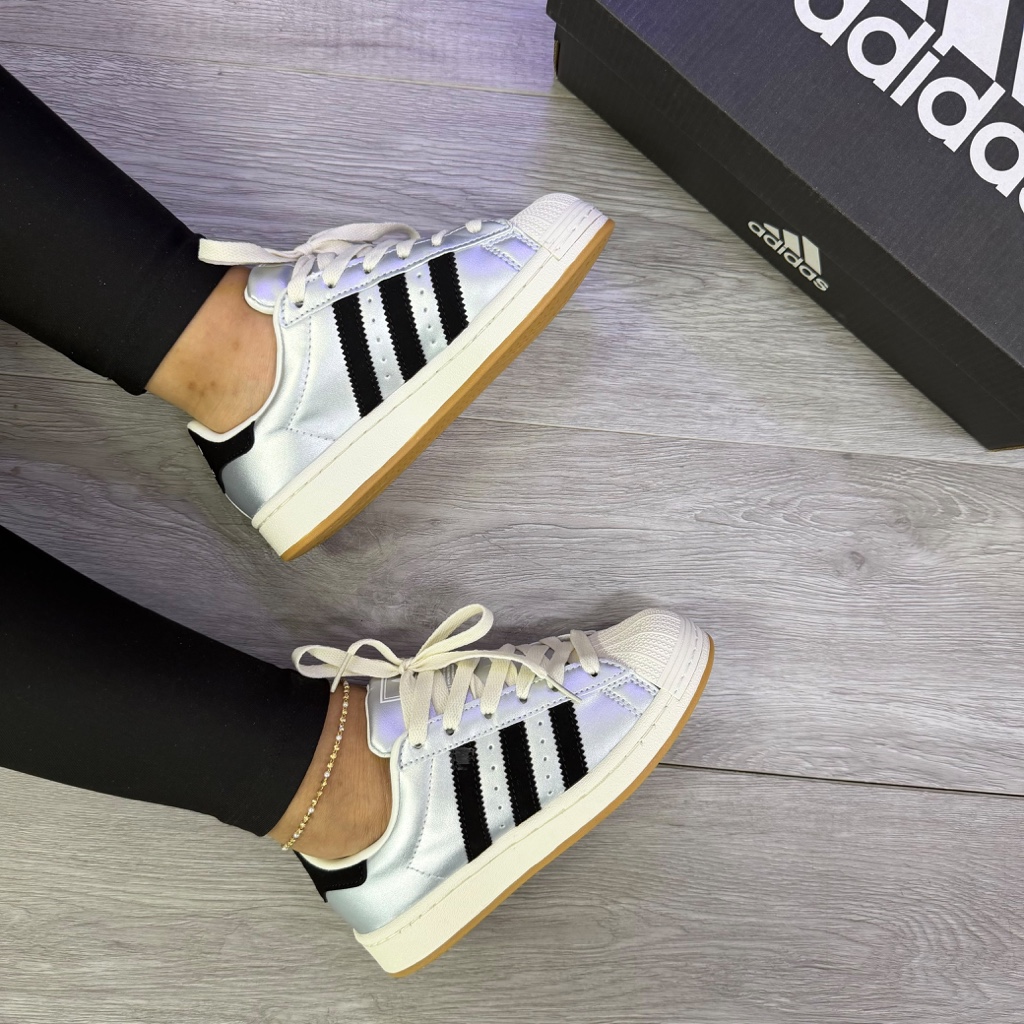 Adidas súper star plata