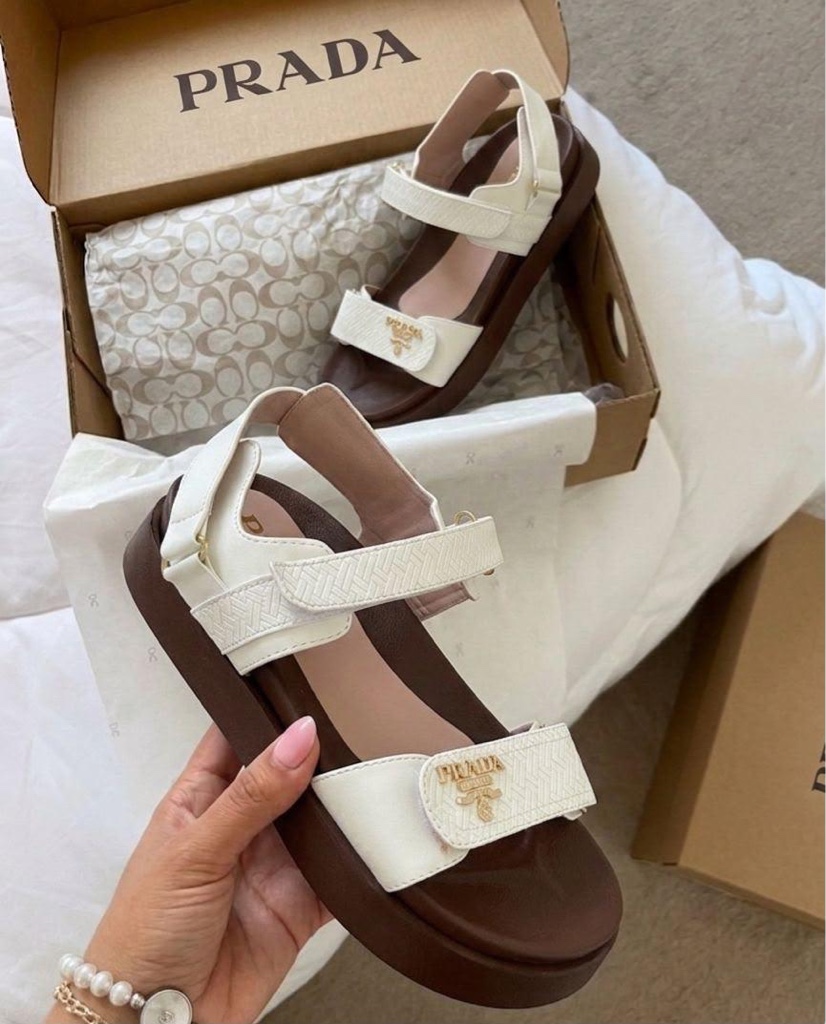 PRADA AJUSTE VELCRO blanca