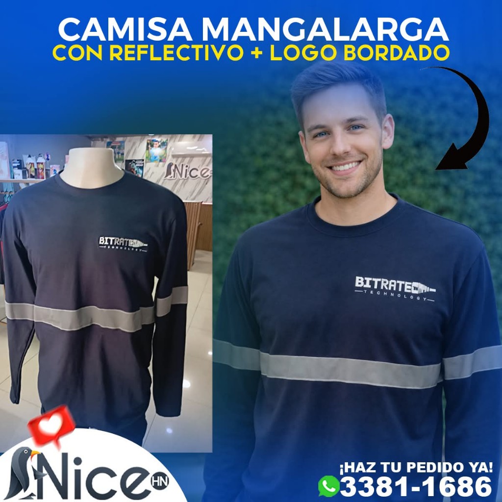 Manga larga básica con cinta reflectiva