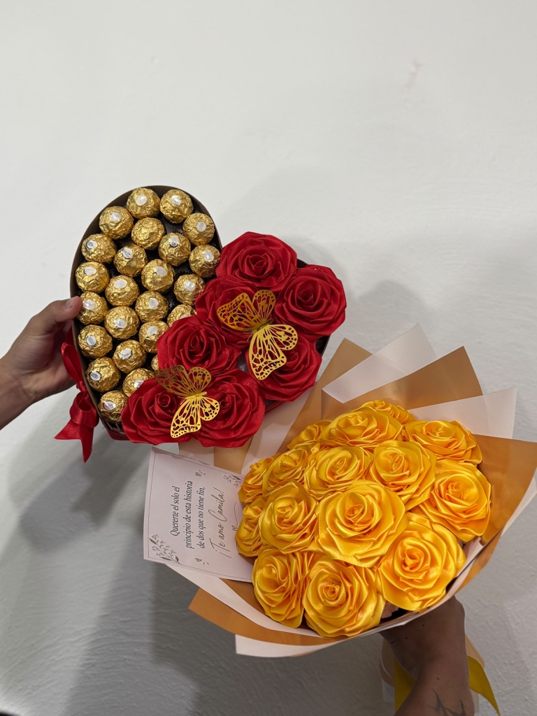 Combo Ferrero rocher y ramo de 15 rosas
