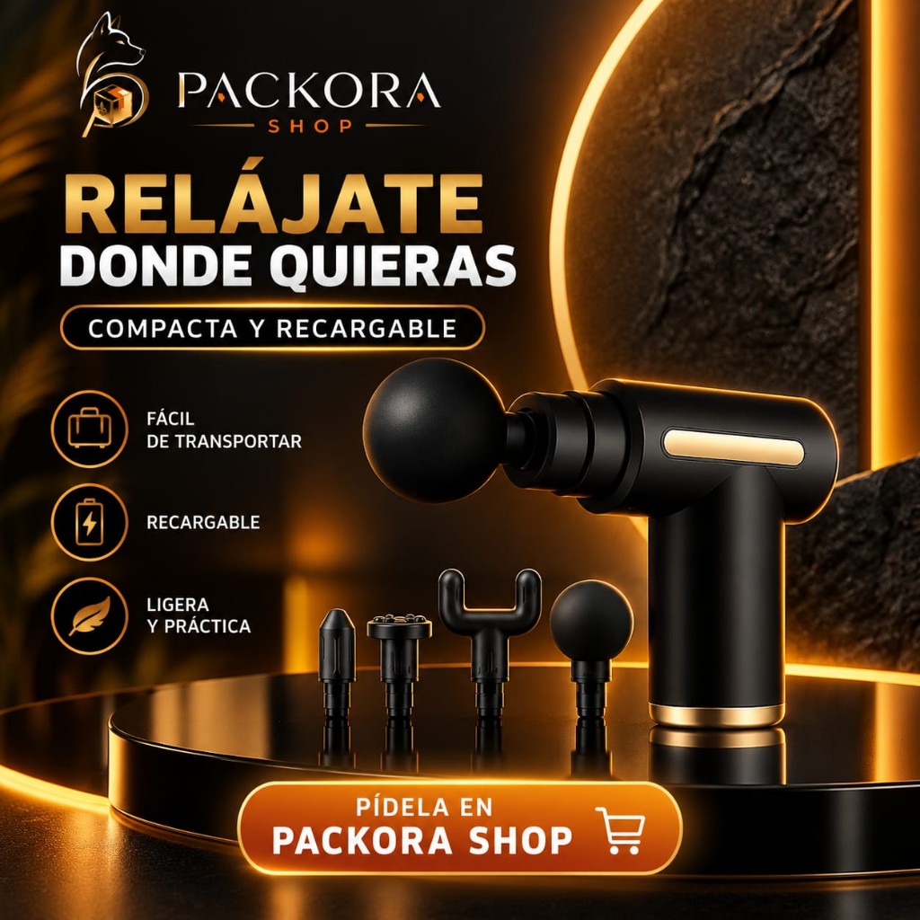 Mini Pistola Masajeadora Muscular Recargable