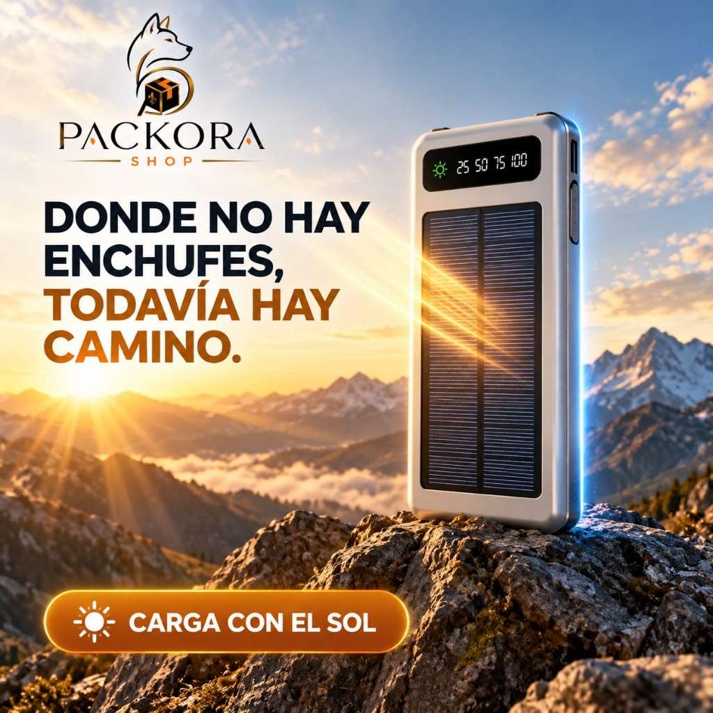 Power Bank Solar 20.000 mAh con Panel Integrado