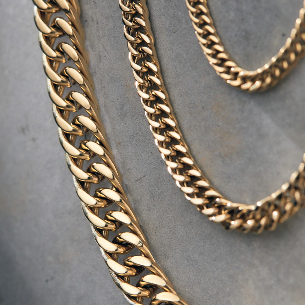 CADENA BARBADA / 2 MM - ORO LAMINADO 18K
