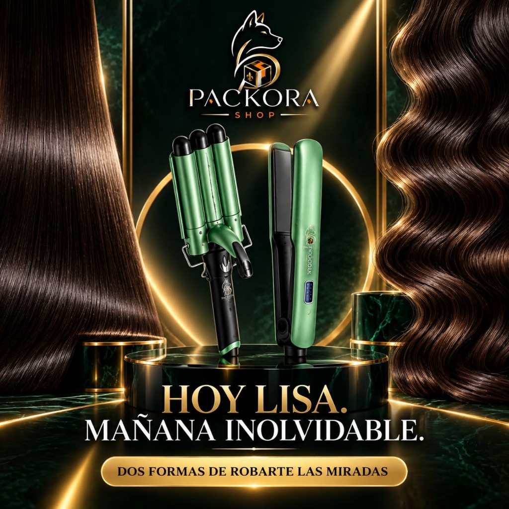 Combo Plancha Alisadora + Rizadora de Cabello Avocado