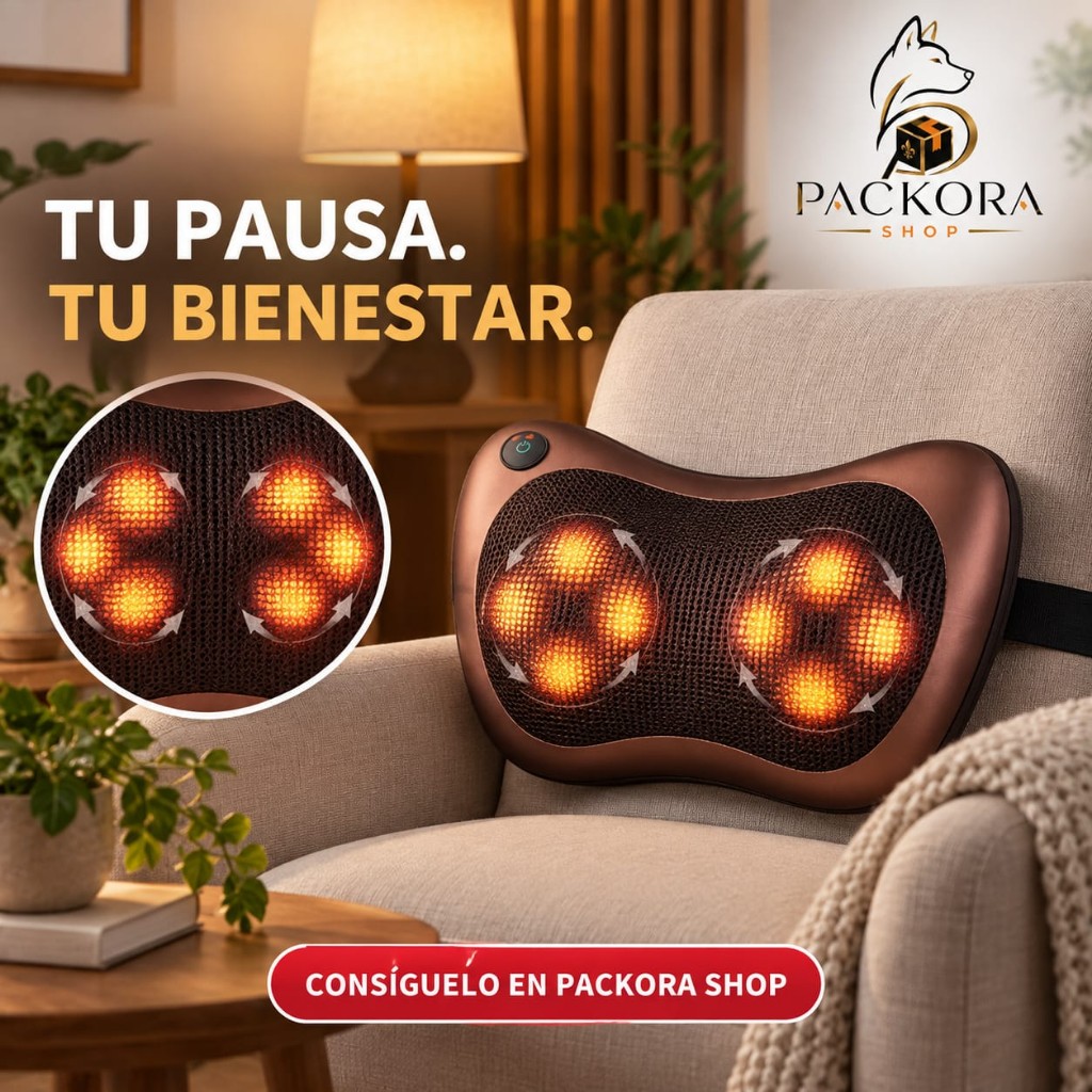 Masajeador Eléctrico Shiatsu para Cuello y Espalda CHM-8018