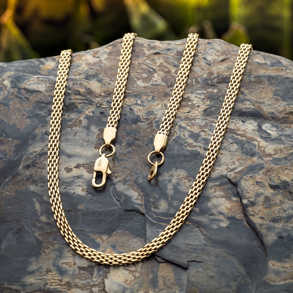 CADENA CHINESCA / 4 MM - ORO LAMINADO 18K