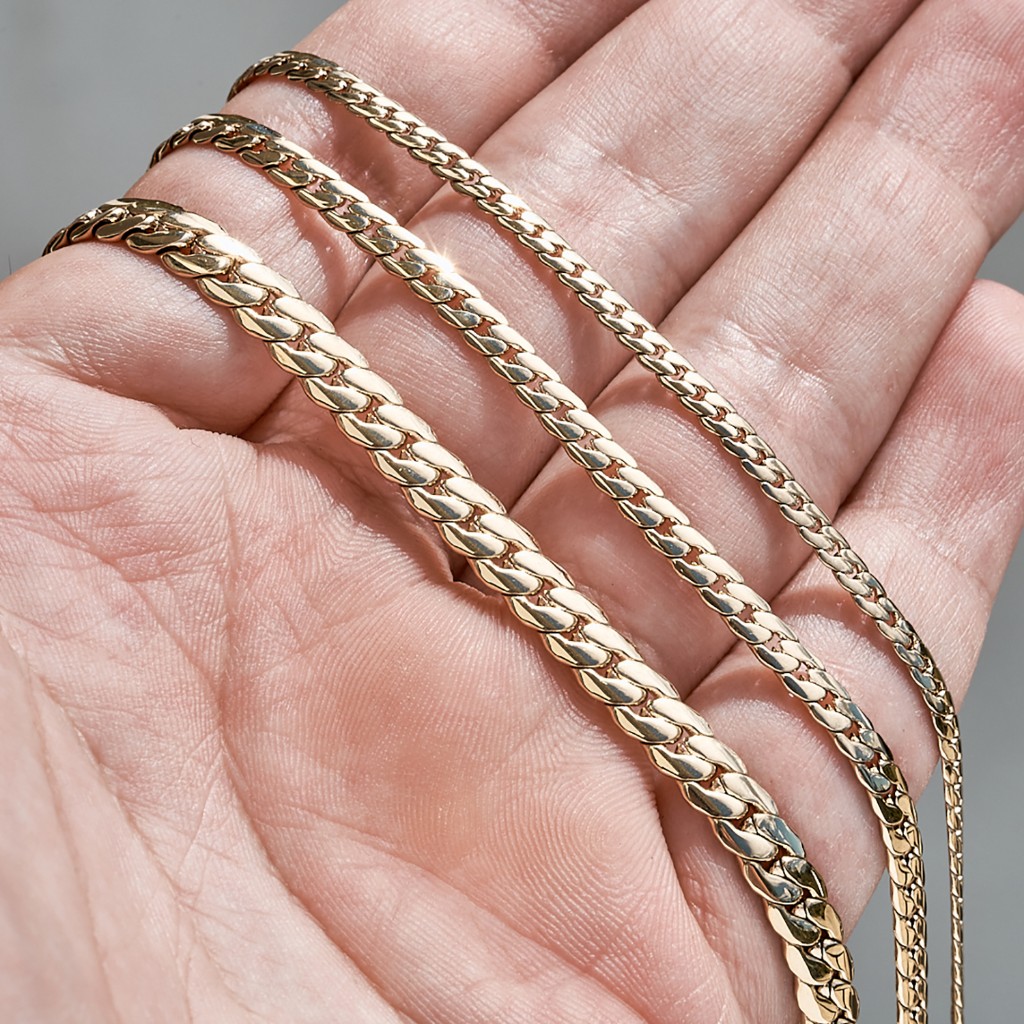 CADENA SERPIENTE / 4 MM - ORO LAMINADO 18K