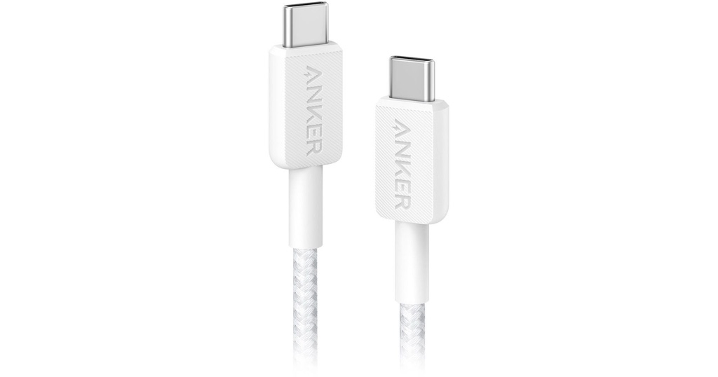 Anker 322 Braided USB-C TO USB-C 6 Cable - White