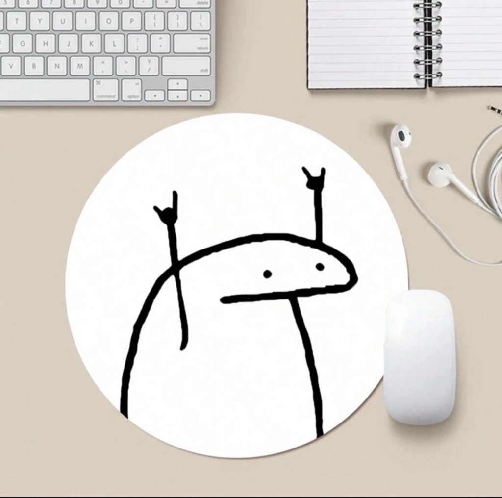 Mousepad blanco dibujo