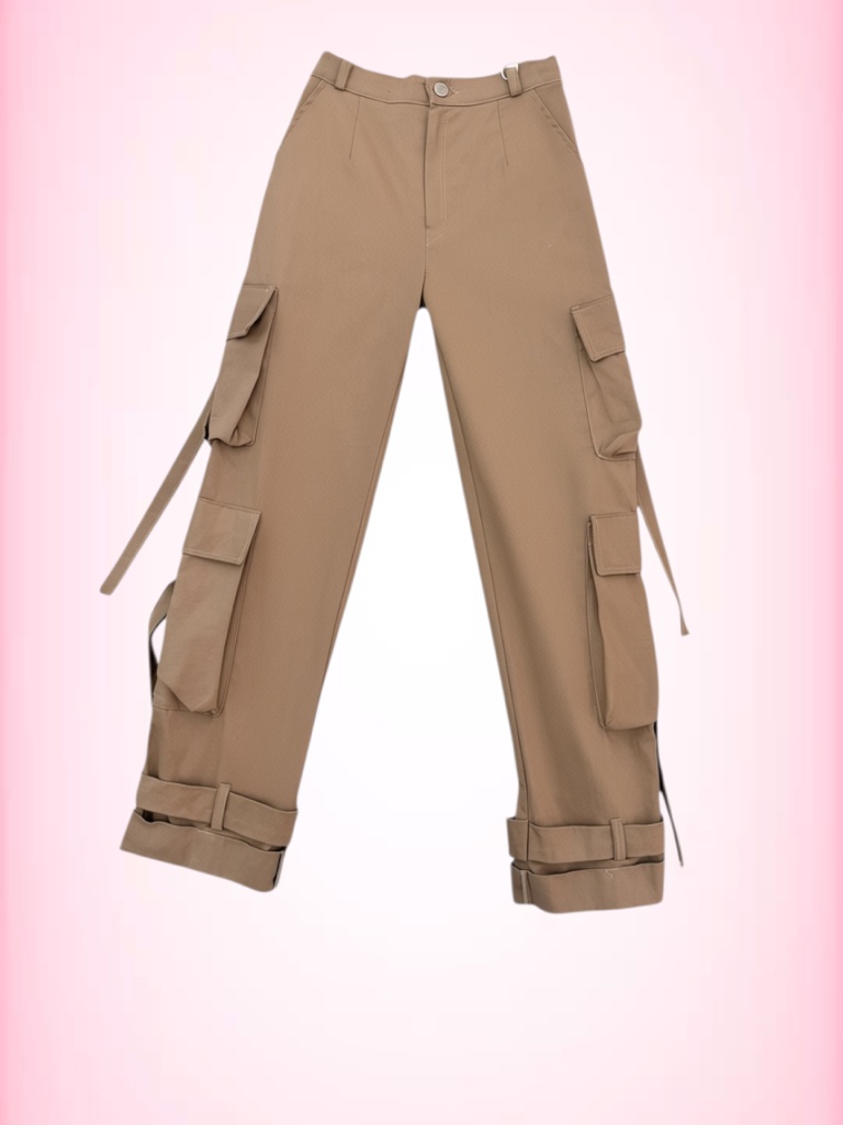 Pantalón cargo beige