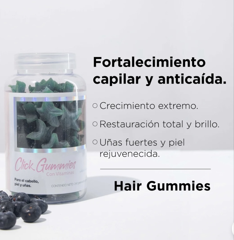 gomas colageno click hair