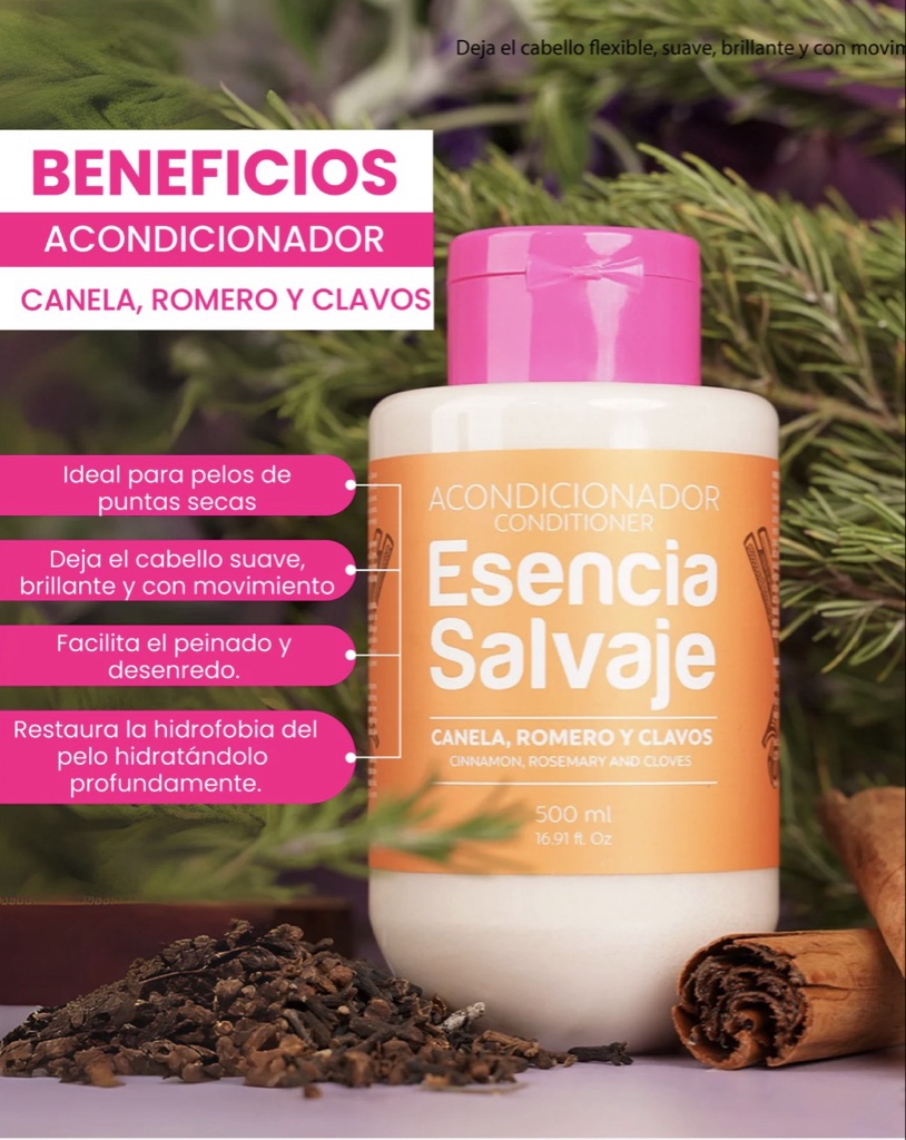 acondicionador canela esencia salvaje