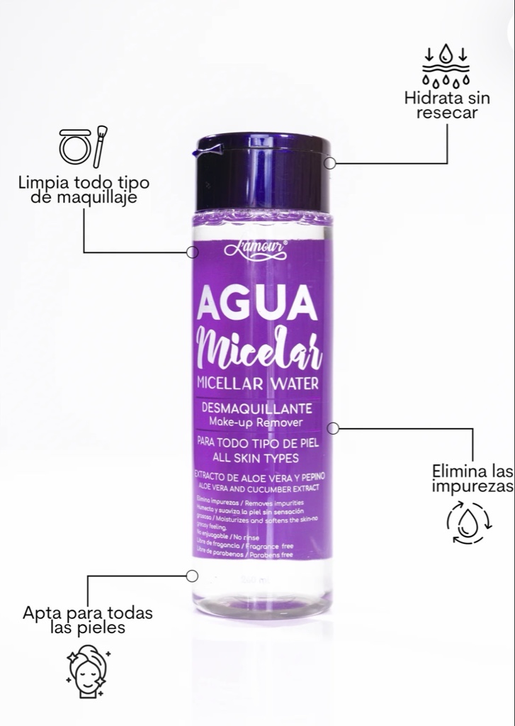 agua micelar lamour