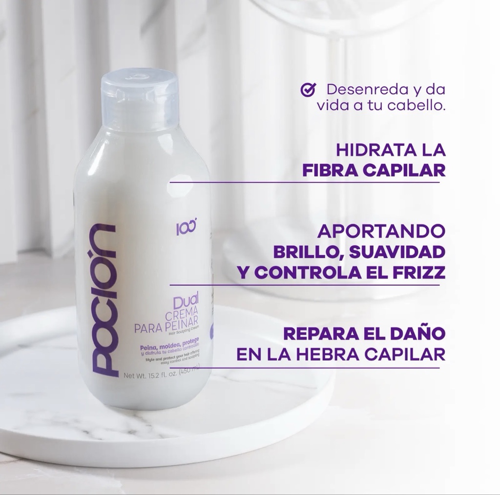 crema peinar dual pocion