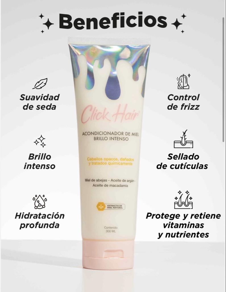 acondicionador miel click hair