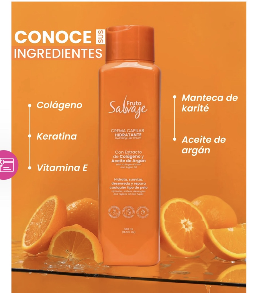 crema capilar hidratante fruto salvaje
